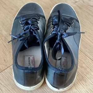 Lanvin Black Toe Capped Sneakers